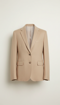 Cashmere blazer in champagne beige